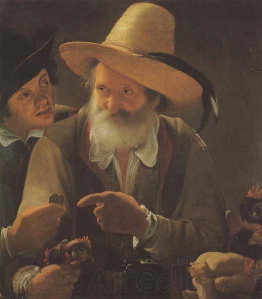 IL Pensionante del saraceni The Poultry Keeper Norge oil painting art